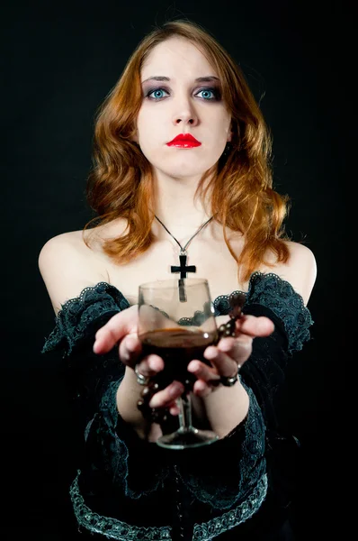吸血鬼女人肖像 — 图库照片