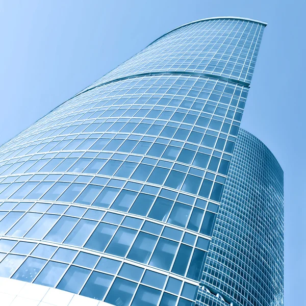 Canto moderno edifício escritório azul — Fotografia de Stock