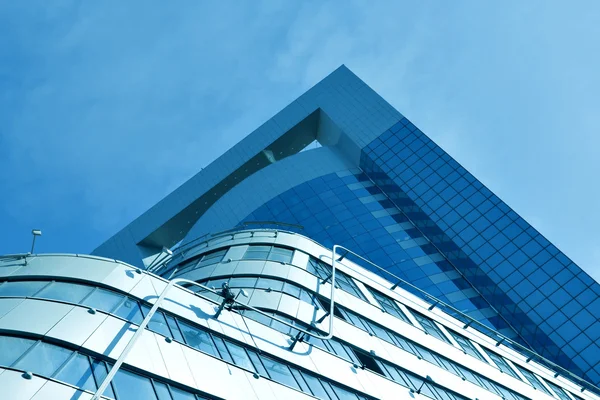 Moderní skleněné siluety mrakodrapů — Stock fotografie