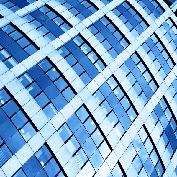 Blå abstrakt skörd av moderna kontor — Stockfoto
