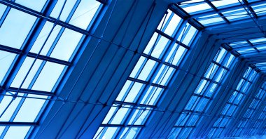 Blue glass roof clipart