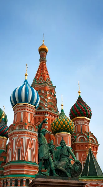 ロシアのモスクワにある聖バジル大聖堂 — ストック写真