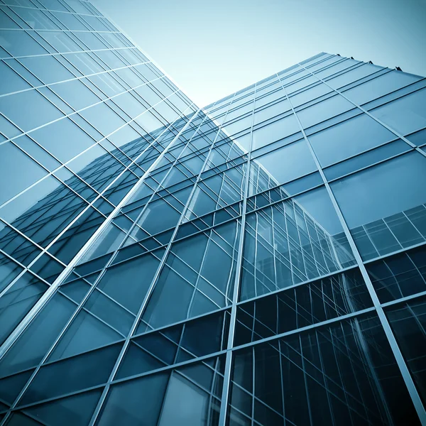 Blue modern business buildings — Stock Photo, Image