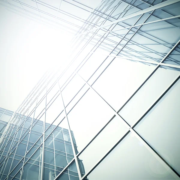 現代ガラス高層ビルのパース ビュー — ストック写真