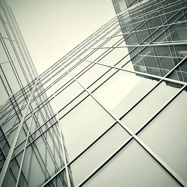 Modern glass skyscraper perspective view Royalty Free Stock Images