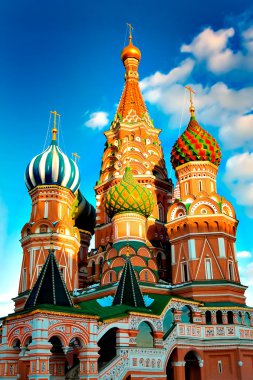 St. Basil's Cathedral on Red square clipart