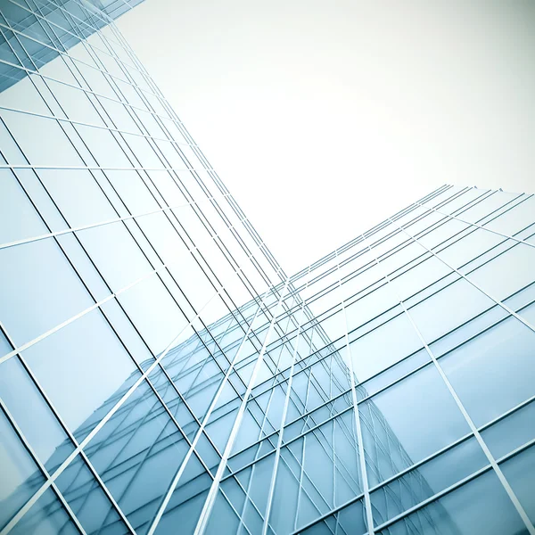 Vista de la perspectiva del edificio de vidrio — Foto de Stock