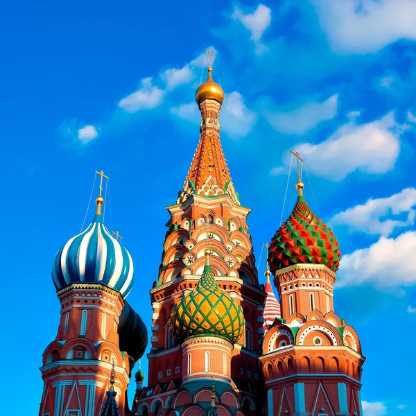 Catedral de San Basilio en la Plaza Roja de Moscú — Foto de Stock