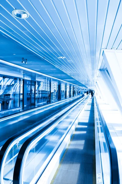 Fast moving escalator by motion — Stock Photo, Image