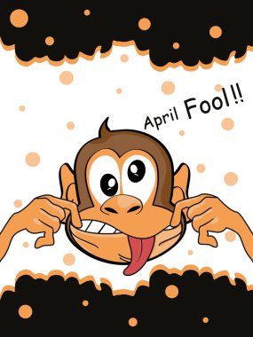 vector illustration for fools day clipart