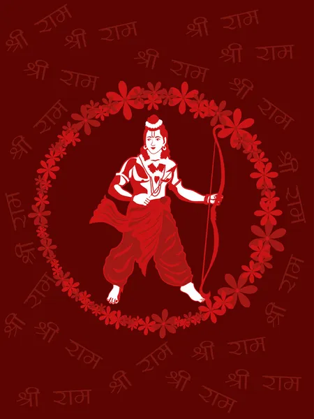 Ilustración para la celebración del ramnavami — Vector de stock