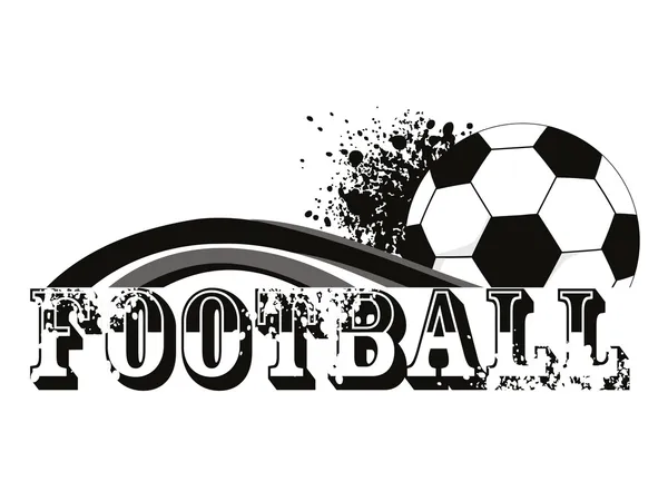 Fond grungy vectoriel avec football — Image vectorielle
