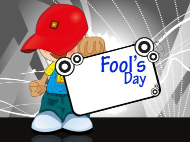 vector illustration for fools day clipart