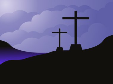 sky background with cross clipart