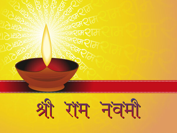 Holy background with isolated diya