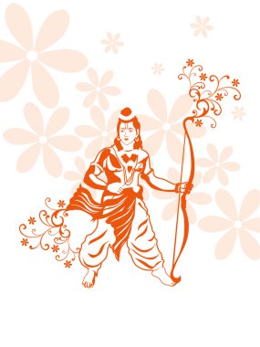 holy concept background for ramnavami clipart