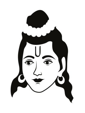 background with god rama face clipart