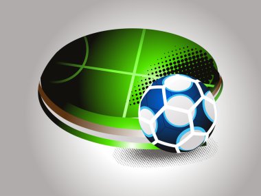 Dotted background with football, rugby ball clipart