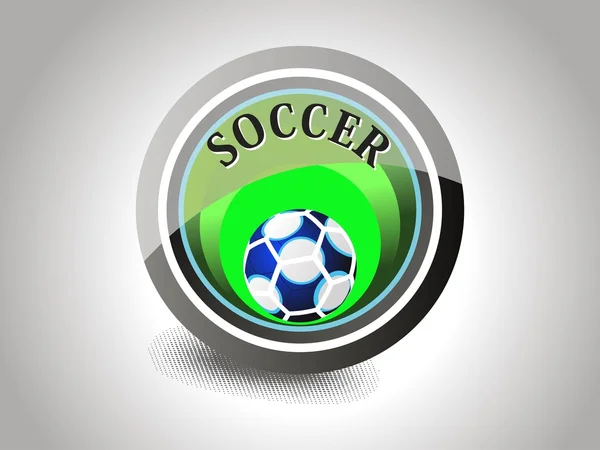 Серый фон с изолированным футболом — стоковый вектор
