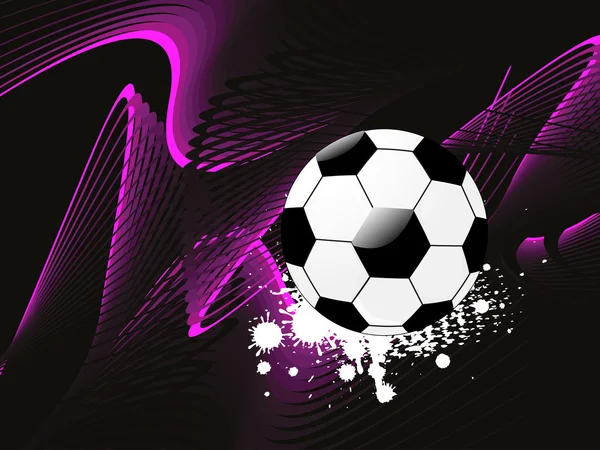 Grunzer Hintergrund mit Fußball — Stockvektor