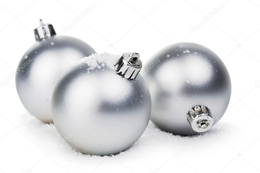 Christmas balls isolated