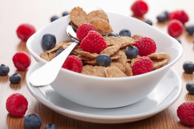 Cereal with berries clipart
