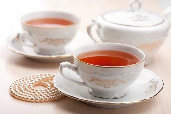Zarif bardak çay — Stok fotoğraf