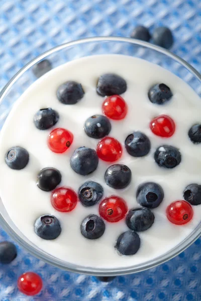 Yogur con bayas — Foto de Stock