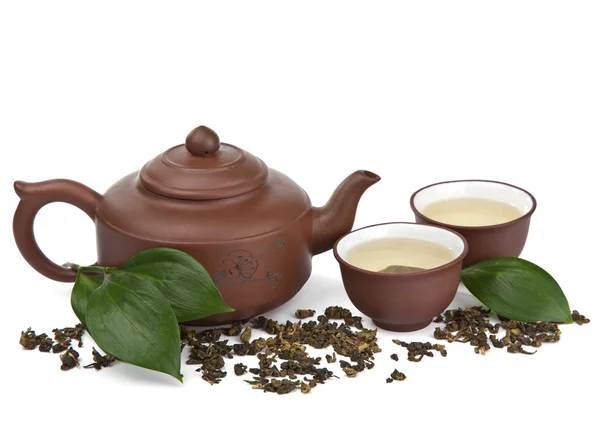 Зелений Чай Ізольовані — стокове фото