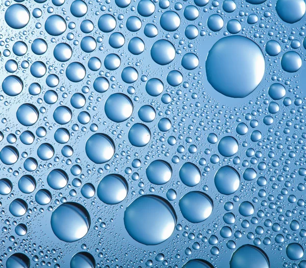 Blu gocce d'acqua sfondo — Foto Stock