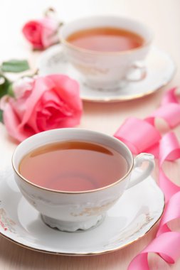 Tea in elegant cups clipart