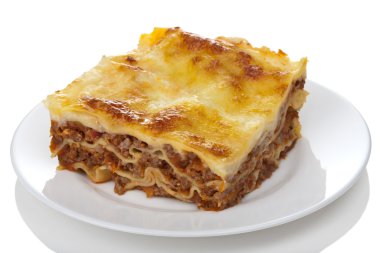 Classic lasagna bolognese isolated clipart