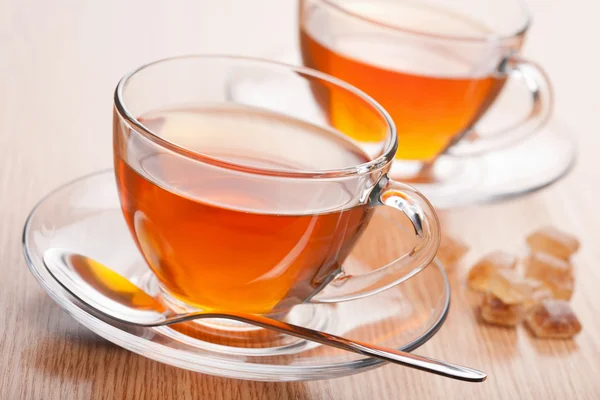 新鮮な紅茶と砂糖 — ストック写真