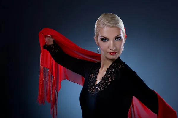 Güzel flamenko dansçısı — Stok fotoğraf