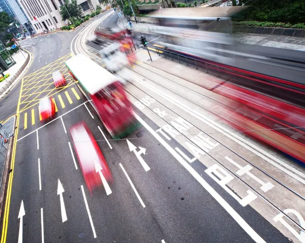 Fast moving bus — Stock Photo, Image