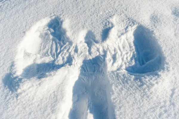 Anjo nevado fundo — Fotografia de Stock
