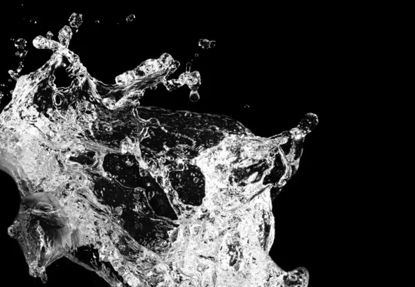 Μοντέρνος νερό παφλασμών. απομονώνονται σε μαύρο φόντο — Φωτογραφία Αρχείου