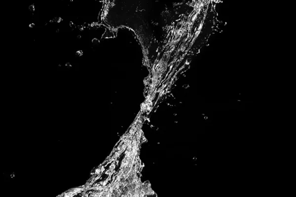 Μοντέρνος νερό παφλασμών. απομονώνονται σε μαύρο φόντο — Φωτογραφία Αρχείου