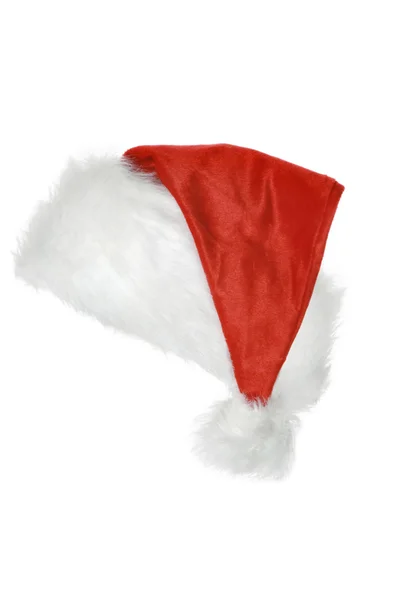 Шляпа Санта Клауса. Изолированный на белом фоне — стоковое фото