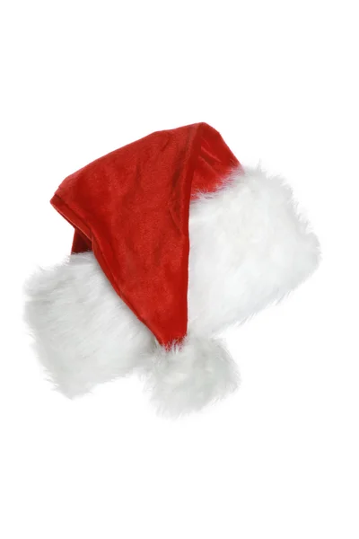 Sombrero de Santa Claus. Aislado sobre fondo blanco — Foto de Stock
