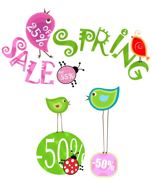 Spring Sale Elements — Stock Vector