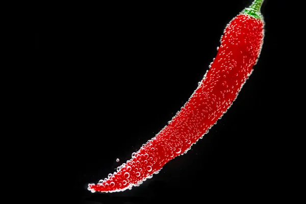 Red hot chili peppers ve kabarcıklar — Stok fotoğraf