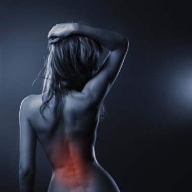 Pain in a back clipart