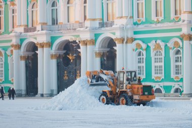 Snow-removing technics clipart