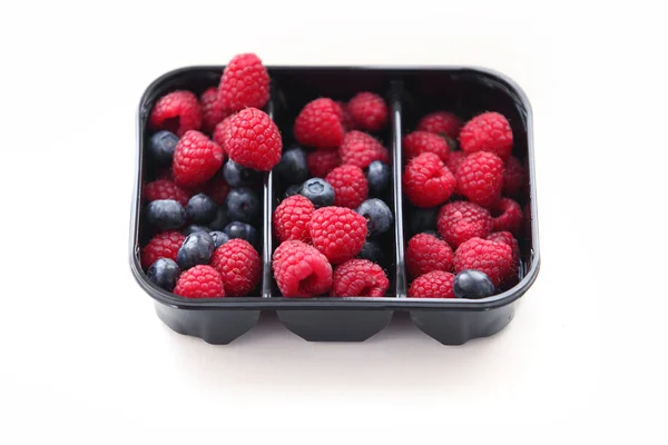 Raspberry Blueberry Packing Market — Stock Photo, Image