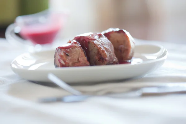 stock image Dish from a pork cutting