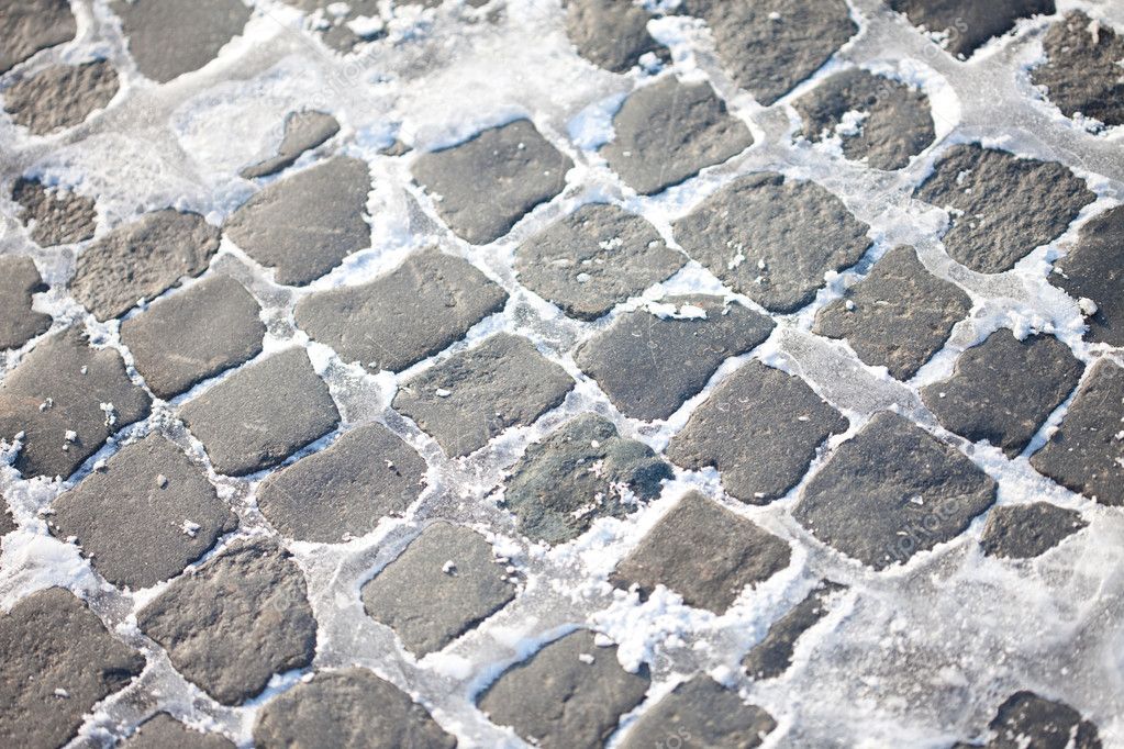 Stone block paving