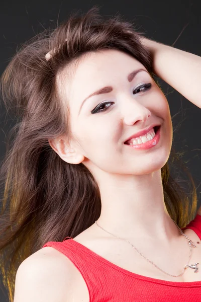 Portrait of the beautiful smiling girl — Stock Photo, Image