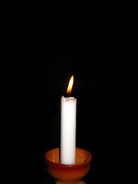 Candle Candlestick Black Background — Stock Photo, Image