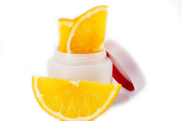Натуральный Крем Апельсиновыми Слайсами Beauty Care — стоковое фото